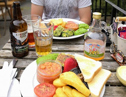 Vegan breakfast at Lion Rock Tea Rooms in Cheddar