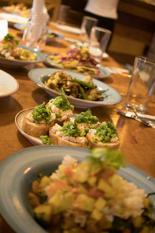 Bruschetta and chafe  at Bistroveg by Ouzo in Santa Marta