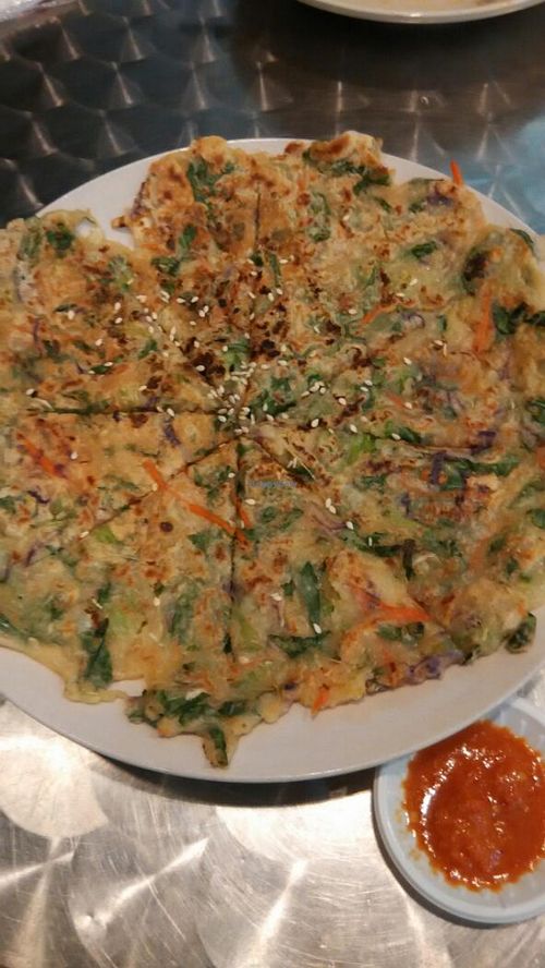 Vegetables pancake at Create Healthy Lifestyle 創意素食 in Central Singapore