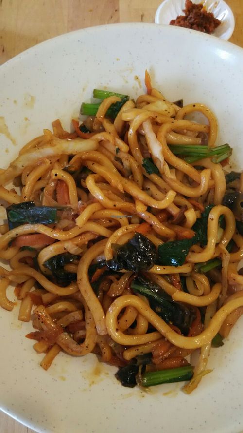 fried pepper udon at Create Healthy Lifestyle 創意素食 in Central Singapore