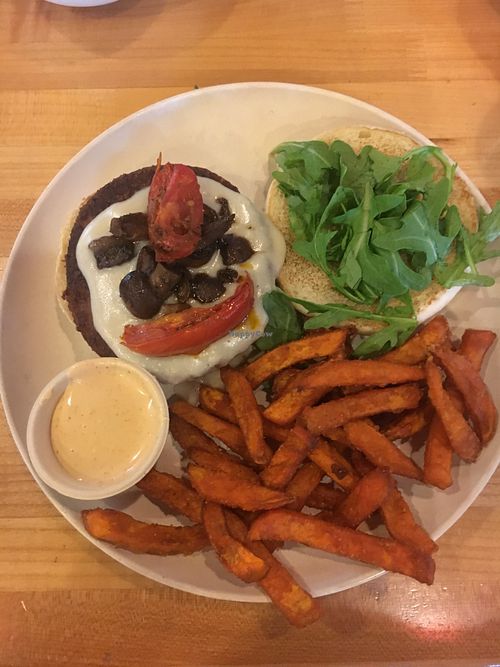 LUXE burger! at Veggie Grill - Spectrum Center in Irvine