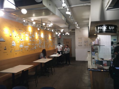 Inside seating. at Oath Pizza in New York City