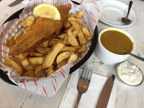 Fish and chips at Sutton and Sons - Graham Rd in North London
