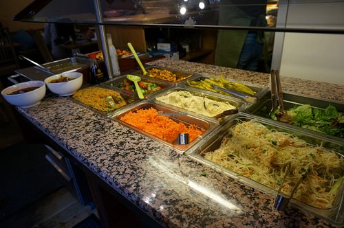 Buffet (note that on the left side you can take more food from the drawers!) at Hermitage in Stockholm