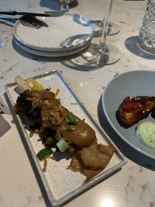 Chicken satay and cauliflower wings  at Rozey in Rotterdam