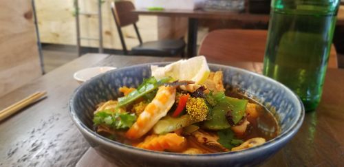 Tom yum at Lotus Thai in Launceston