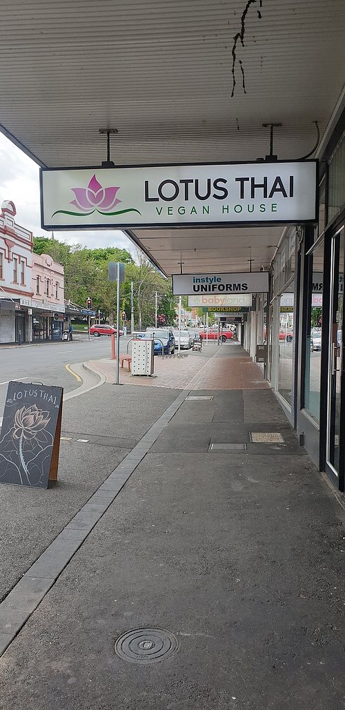 Outside at Lotus Thai in Launceston