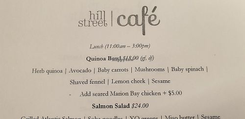 Quinoa salad at Hill Street Grocer in Devonport