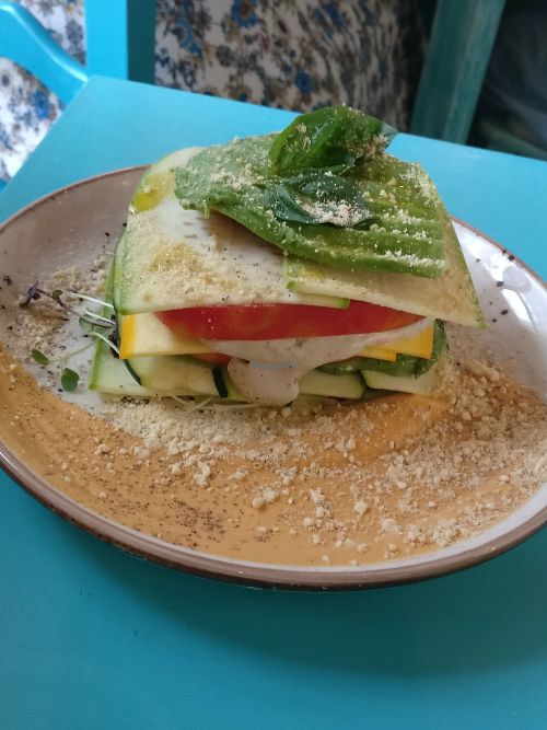 Raw lasagne at MIMO in Malaga
