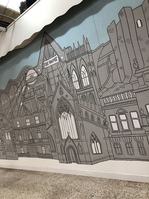 Decor next to the cafe  at Guilt Furrie Vegan in Doncaster