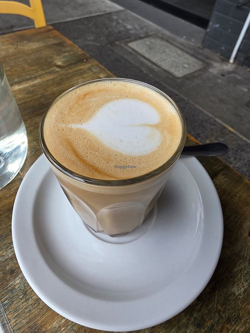 Almond latte at Harvest Cafe in Fairfield