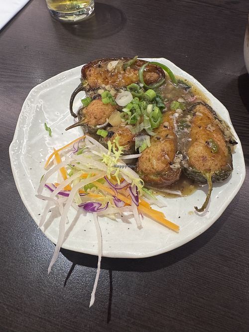 Stuffed chillies   at Suissi Vegan Kitchen  in Glasgow