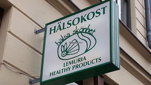 signage at Lemuria Halsokost in Stockholm