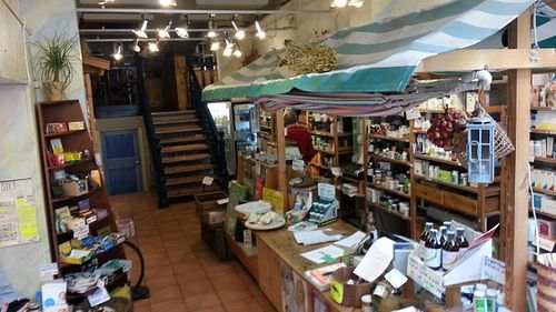 inside the store at Lemuria Halsokost in Stockholm