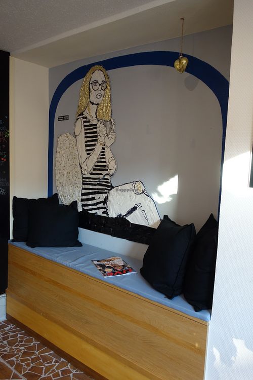 Comfy bench on the right at Im Blauen Fenster in Saarbrucken