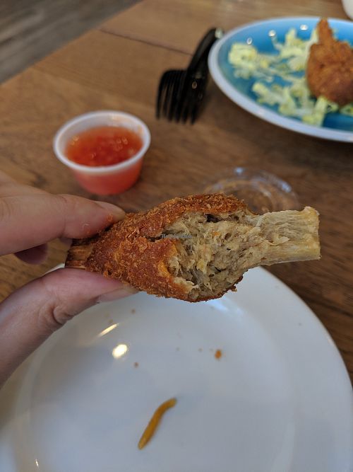 "chkn" drum stick at Chun Vegetarian in Brooklyn