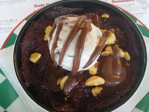 Red velvet cookie dough & chocolate chip ice cream at Frankie & Benny's - Fort Shopping in Glasgow