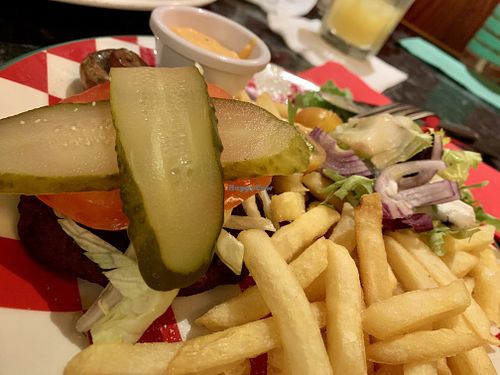 No buns vegan burgers  at Frankie & Benny's in Aberdeen