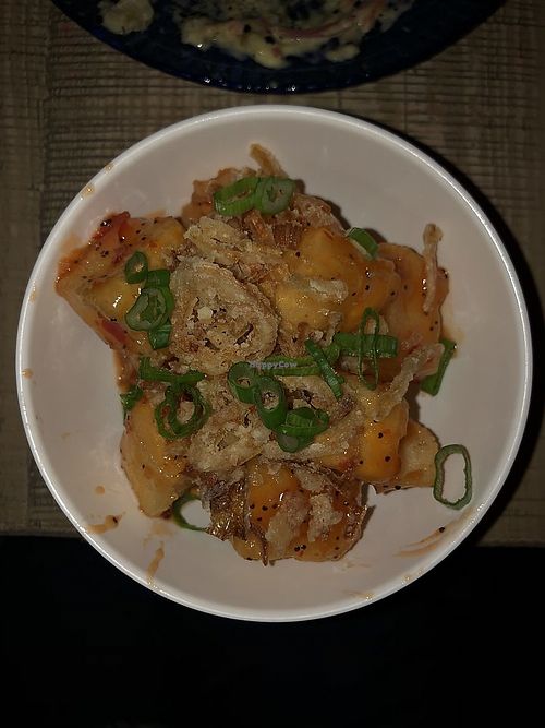 Fried Tofu. Best tofu I've had in my life! at Snack Boys Snack Bar in Milwaukee