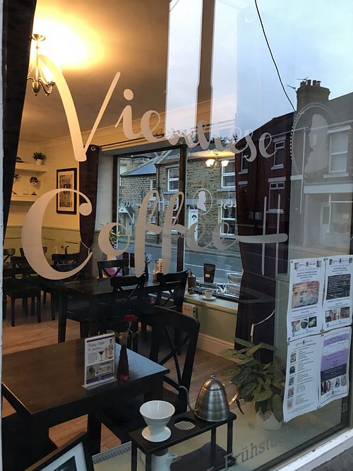 Looking in  at Kaffeehaus Amadeus in Lanchester