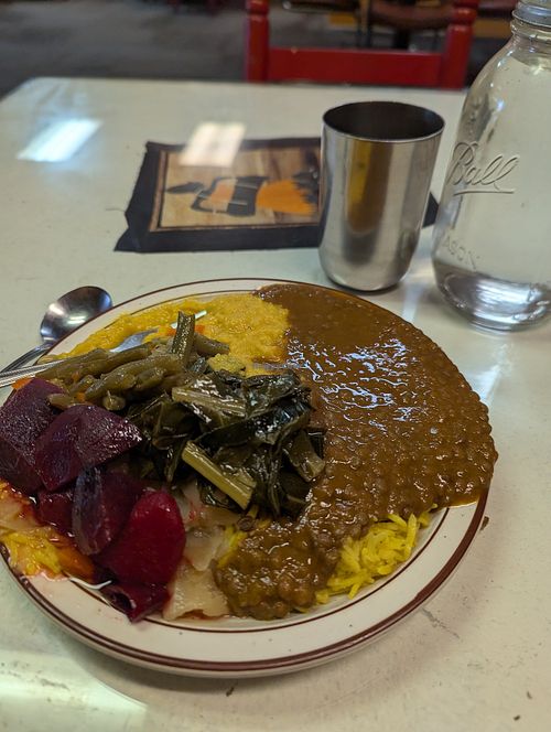 A flavorless plate of slop. at Natural Oasis Cafe in Rochester