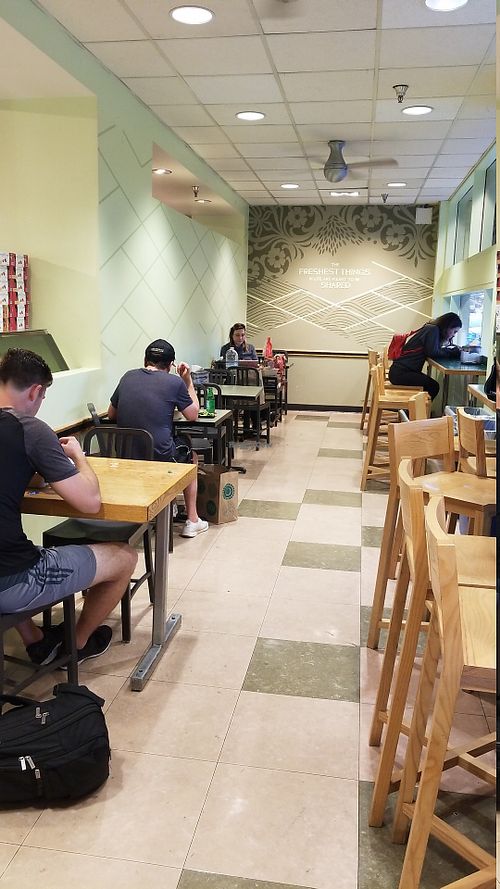Seating area at Whole Foods Market in Beverly Hills