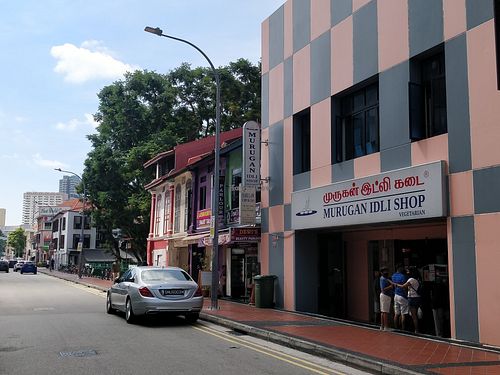 Street View at Murugan Idli Shop in Central Singapore