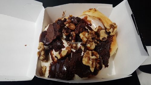 Brownie sundae at Cinnaholic - Blue Diamond in Las Vegas