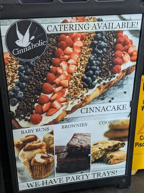 Catering options at Cinnaholic in Pearland