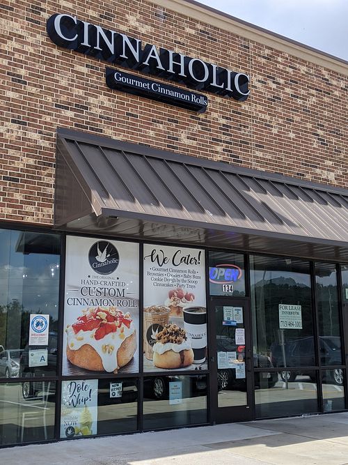 From the street at Cinnaholic in Pearland