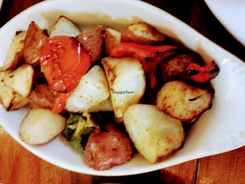 Roasted potatoes at Follow Your Heart Market & Cafe in Canoga Park