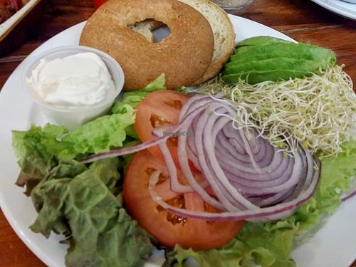 GF bagel at Follow Your Heart Market & Cafe in Canoga Park