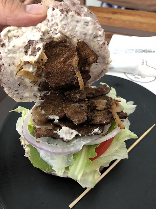 Teriyaki burger (so good!) at yummyyomil - Yongsan in Seoul