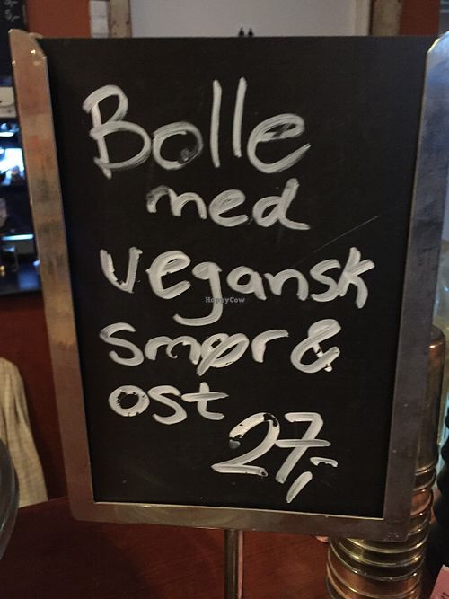 Bun with vegan butter and cheese  at Café Griffens in Copenhagen