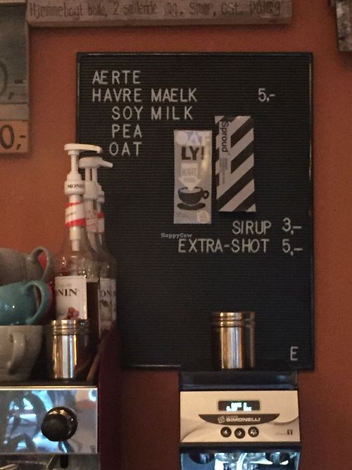 The plant milk at Café Griffens in Copenhagen