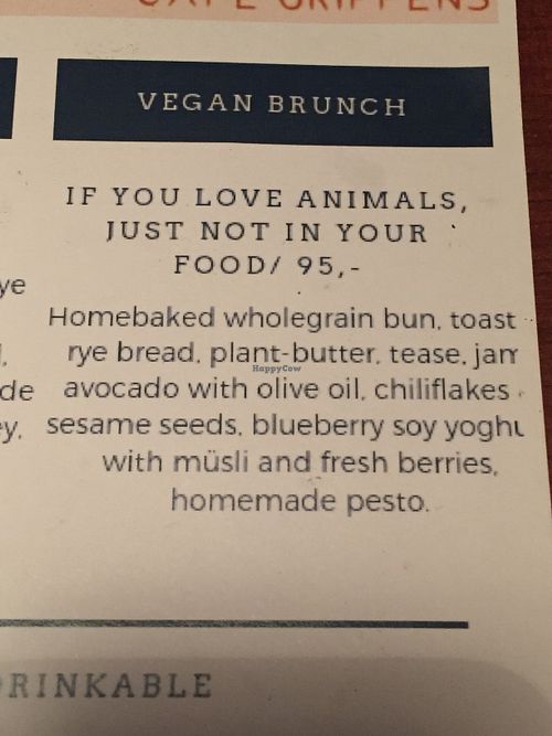 The vegan brunch at Café Griffens in Copenhagen