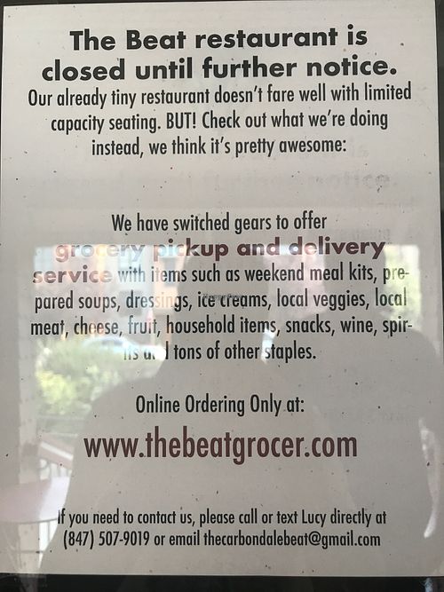 Closed at The Beat in Carbondale