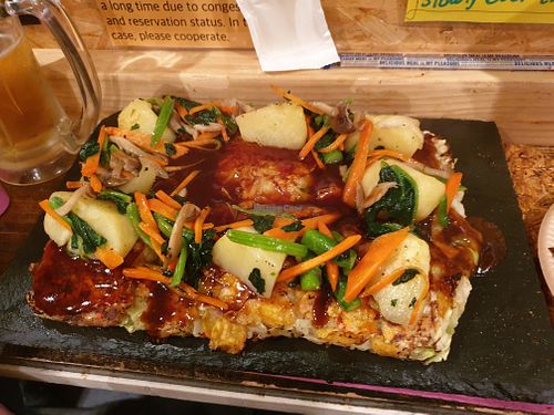 Vegan food  at OKO Okonomiyaki in Osaka