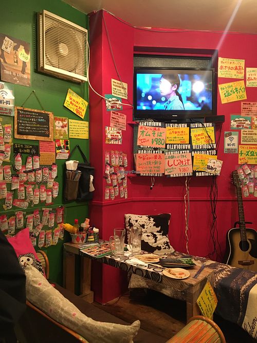 Cool interior at OKO Okonomiyaki in Osaka