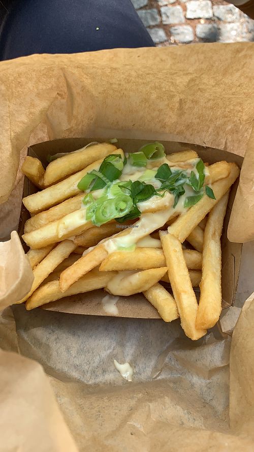 Cheese fries to go at Vedang - green burger | Mall of Berlin in Berlin