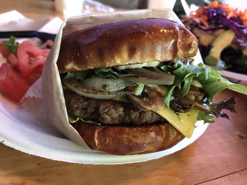 Imp. Burger cheesy mushroom  at Juicy's Wellness Cafe in Murfreesboro