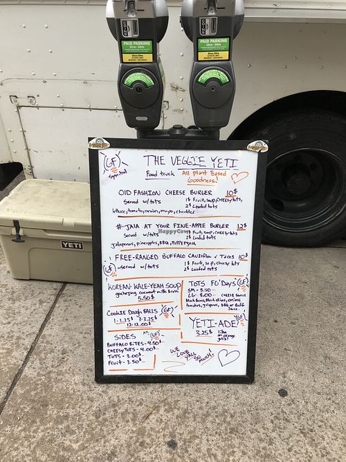 Menu at The Veggie Yeti in Denver