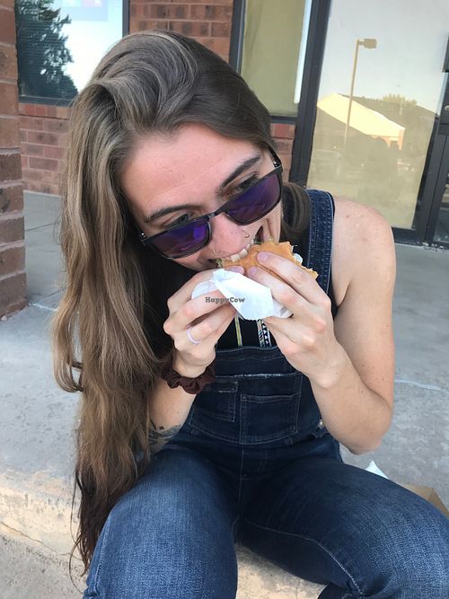 Classic burger  at The Veggie Yeti in Denver