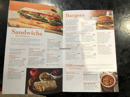 Menu 1/6 at Copper Branch - Des Galeries in Quebec