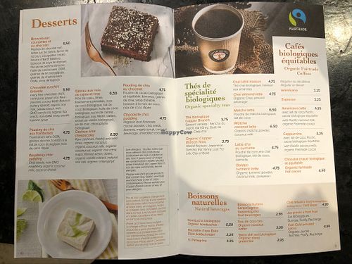 Menu 4/6 at Copper Branch - Des Galeries in Quebec