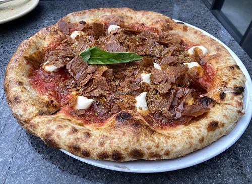 Pepperoni pizza  #Veganuary at Double Zero in Venice