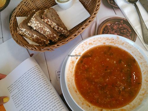 tomato soup at Cafe Louise in Haifa