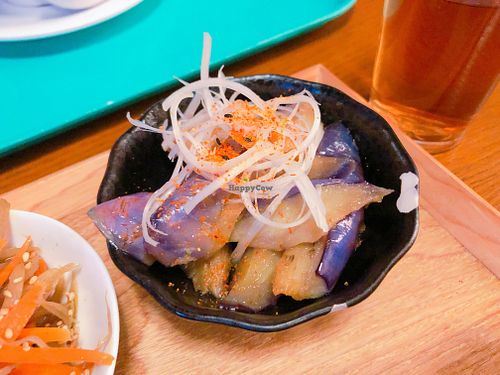 Eggplant in ginger and onion sauce at MUM Veggie Cafe - Eaton in Kowloon