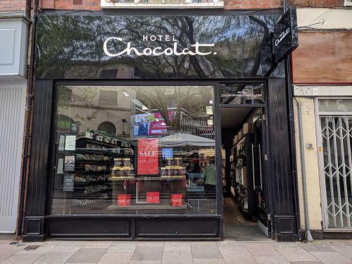 Outside at Hotel Chocolat in Cardiff