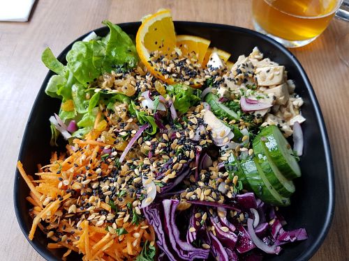 Tofu bowl at La Cantine in Honfleur